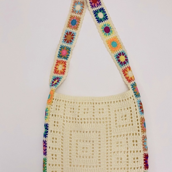 Colourful Bohemian Knit / Crochet Crossbody / Shoulder Bag - Picture 3 of 7